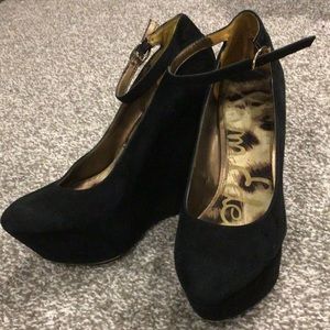 Sam Edelman Black Mary Jane Wedges